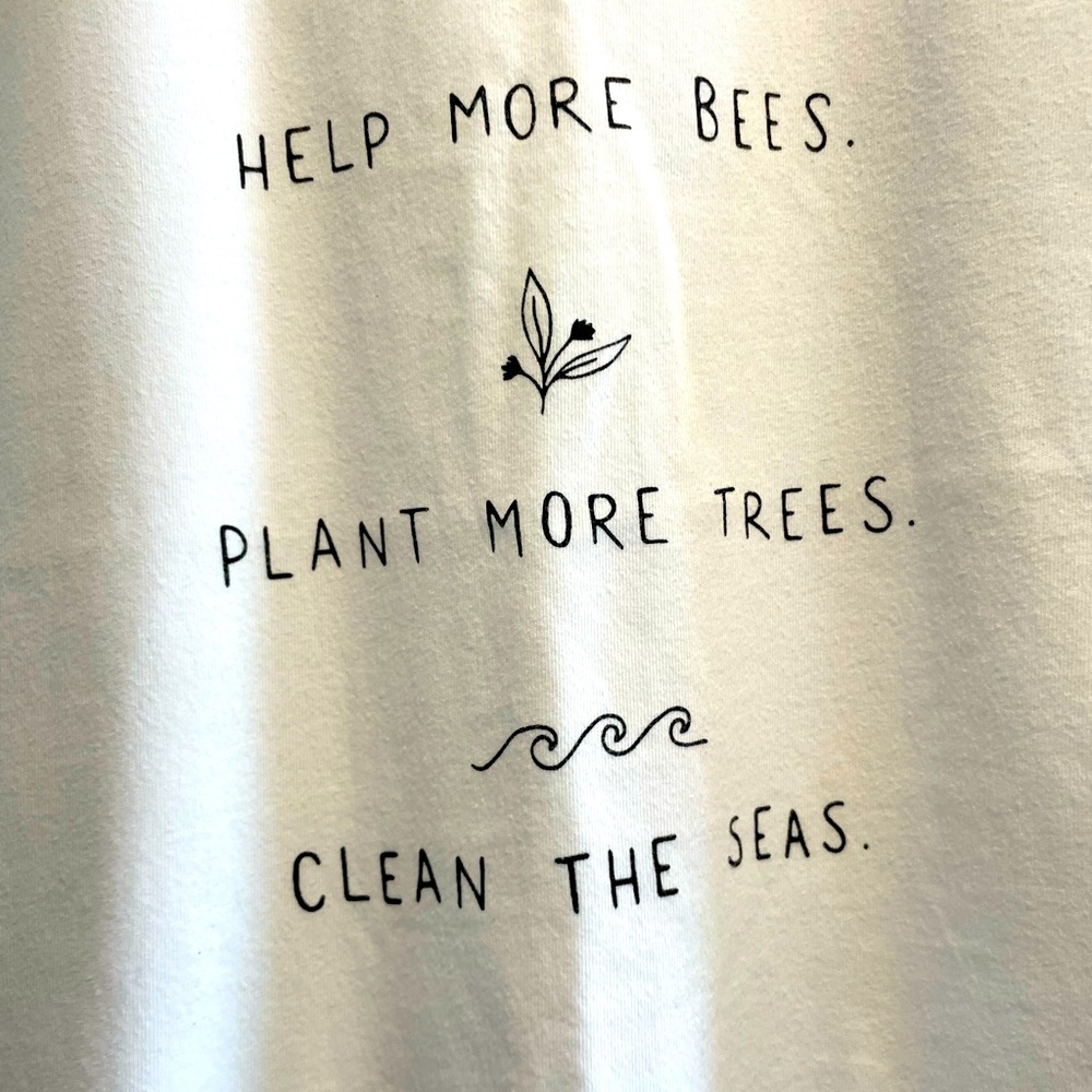 SAVE THE BEES T-Shirt Small Adult White Next Level NWOT